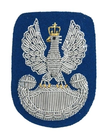 Orzełek Wojska Polskiego do beretu niebieskiego - haftowany bajorkiem