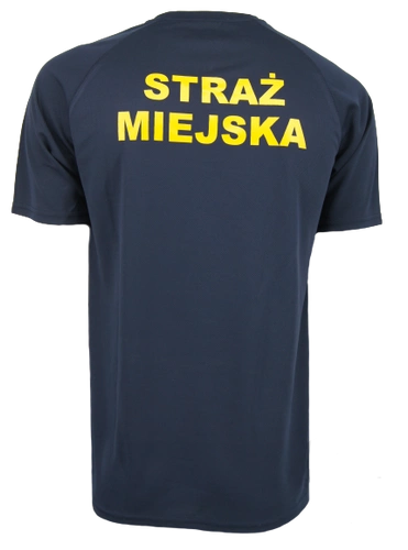 T-shirt poliestrowy, granatowy Straż Miejska - męski