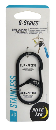 Karabińczyk Nite Ize - G-Series Dual Chamber Carabiner 3 - Czarny