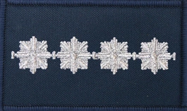 Dystynkcja granatowa Policji, mała - aspirant sztabowy