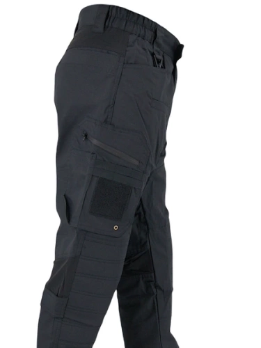 ZESTAW: Combat Shirt - bluza pod kamizelkę taktyczną - czarny i Wodoodporne spodnie taktyczne Defender rip-stop - czarne