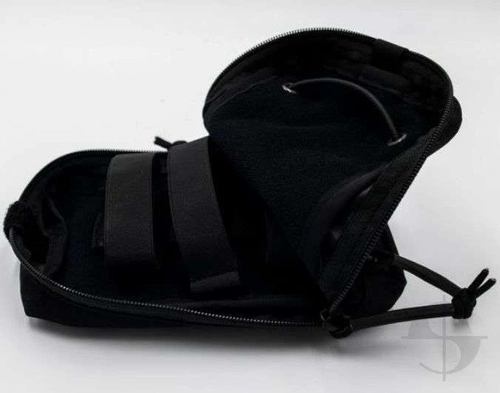 Panel administracyjny pionowy, molle - czarny