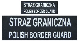 Komplet napisów odblaskowych SG PBG na kamizelkę taktyczną