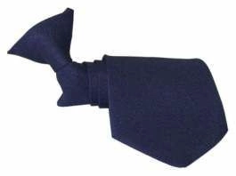 Krawat granatowy "bezpieczny" na klips