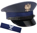 ZESTAW: czapka garnizonowa Służby Więziennej + otok SW