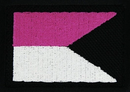 Flaga (proporczyk) naramienna lewa - 1 Pułk Ułanów - z rzepem