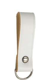 Bojówka do pasa głównego - skórzana, biała