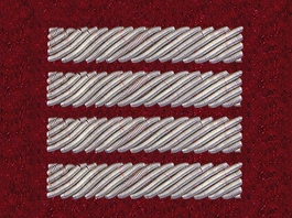 Stopień Wojska Polskiego haftowany bajorkiem do beretu bordowego (tłoczonego) - plutonowy