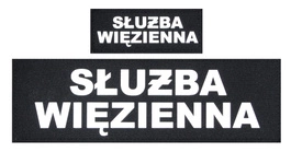 Komplet napisów odblaskowych SŁUŻBA WIĘZIENNA na kamizelkę taktyczną