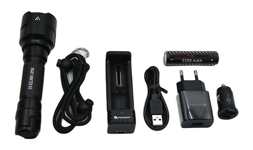 Latarka ręczna Night Hunter 03 + akumulator i ładowarka