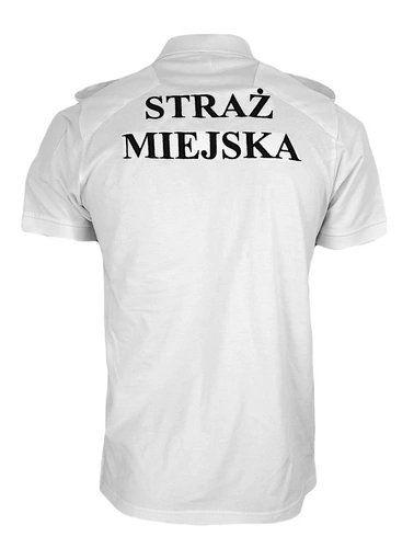 Koszulka polo Straż Miejska - biała (haft czarny)