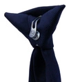 Krawat granatowy "bezpieczny" na klips