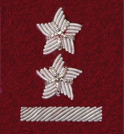 Stopień Wojska Polskiego haftowany bajorkiem do beretu bordowego (tłoczonego) - podporucznik