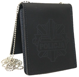 Okładka na legitymację policyjną, blacha z tyłu