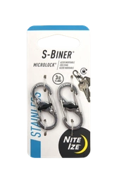 Karabińczyk Nite Ize - S-Biner MicroLock - Stalowy - 2Pack - stalowy