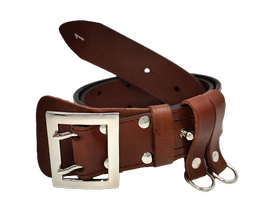 Pas skórzany główny - brązowy