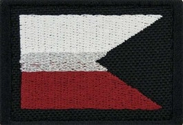 Flaga (proporczyk) naramienna lewa - Szwadron Przyboczny - z rzepem