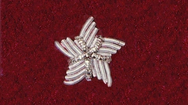 Stopień Wojska Polskiego haftowany bajorkiem do beretu bordowego (tłoczonego) - chorąży