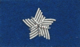 Stopień Wojska Polskiego haftowany bajorkiem do beretu niebieskiego - chorąży