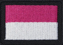 Flaga naramienna - 1 Pułk Ułanów - z rzepem