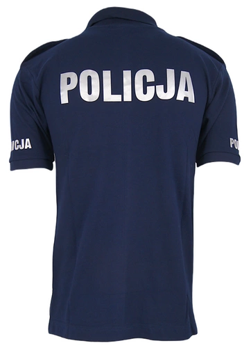 Koszulka polo służbowa POLICJA, napisy odblaskowe