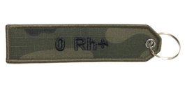 Brelok z tkaniny - grupa krwi 0 Rh+