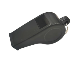 Gwizdek plastikowy, duży - czarny