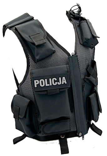 Kamizelka taktyczna Policji - czarna - bez napisów