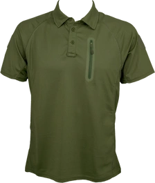 Koszulka typu Polo, poliestrowa - oliwkowa