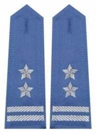 Pagony niebieskie do koszuli Służby Więziennej - podpułkownik