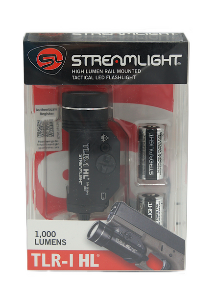 Latarka taktyczna, Streamlight TLR-1 HL, 1000lm, bateryjna (2x CR123A), zestaw (baterie), pudełko