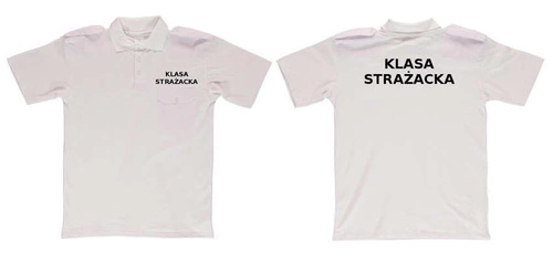 Koszulka polo "KLASA STRAŻACKA" - biała