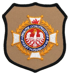 Emblemat naramienny do ubrania specjalnego GOLD - OSP - wzór I