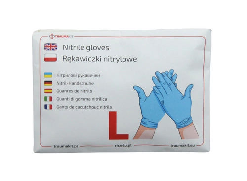 Rękawiczki nitrylowe, rozmiar L - 2 sztuki