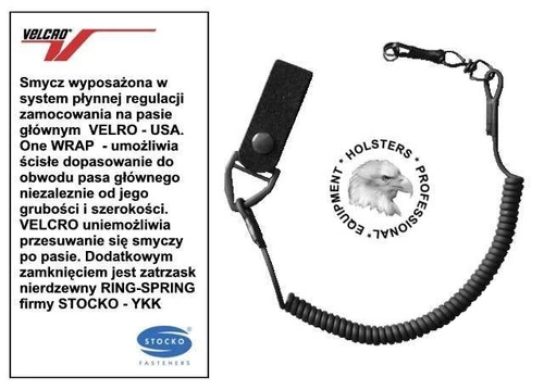 Profesjonalna smycz taktyczna do broni palnej z systemem montażu VELCRO