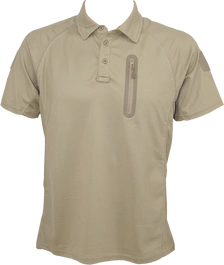 Koszulka polo poliestrowa - beżowa