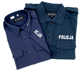 ZESTAW: Koszula z krótkim rękawem i koszulka polo Policji