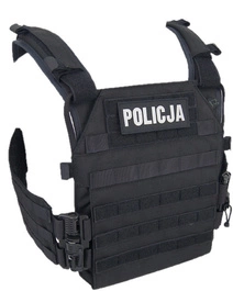 Kamizelka Plate Carrier, Warmen - czarna z klamrami ROC