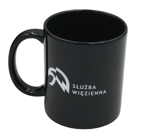 Kubek czarny z logo SW