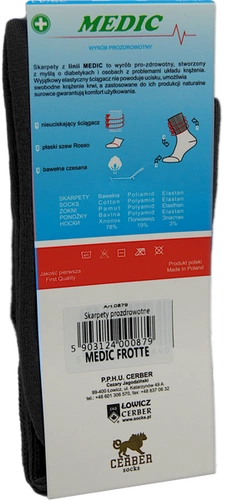 Skarpety MEDIC Frotte - czarne