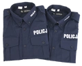 ZESTAW: dwie koszule Policji - granatowe, męskie z krótkim rękawem