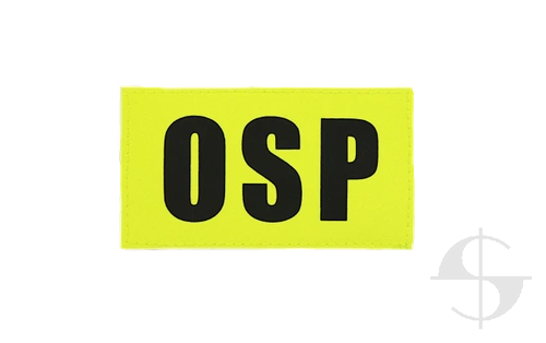 Napis mały odblaskowy OSP na ubranie specjalne