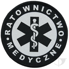 Emblemat odblaskowy RATOWNICTWO MEDYCZNE - Rzep 8,5 cm