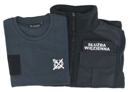 ZESTAW: Koszulka specjalna (typu t-shirt) Służby Więziennej - bawełniana i Bluza polarowa (podpinka pod kurtkę) Służby Więziennej