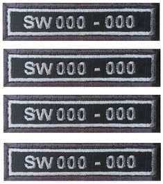 Znak identyfikacyjny Służby Więziennej x4 szt.- numeryczny specjalny