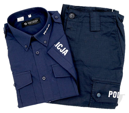 ZESTAW: Koszula z krótkim rękawem i spodnie przejściowe ripstop Policji