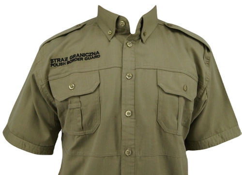ZESTAW: Koszula służbowa Straży Granicznej "POLISH BORDER GUARD" - krótki rękaw i T-Shirt Straży Granicznej "Polish Border Guard"