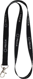 Smycz czarna - Policja