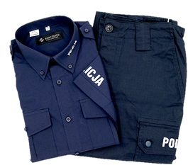 ZESTAW: Koszula damska z krótkim rękawem i spodnie przejściowe ripstop Policji