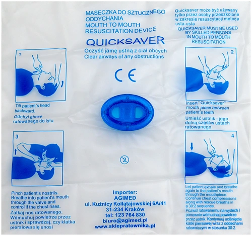 Maseczka - ustnik do sztucznego oddychania